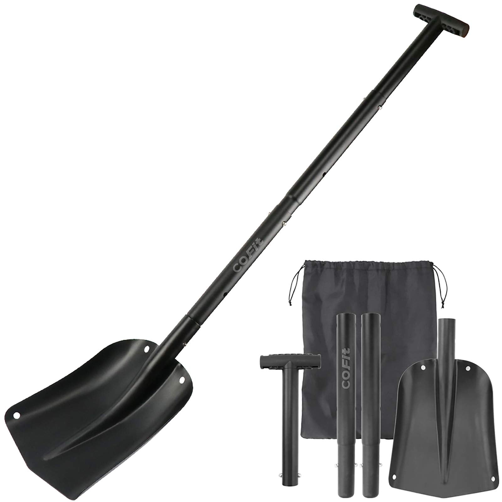COFIT 110cm Metal Car Snow Shovel – Heavy Duty Detachable Ice Remover