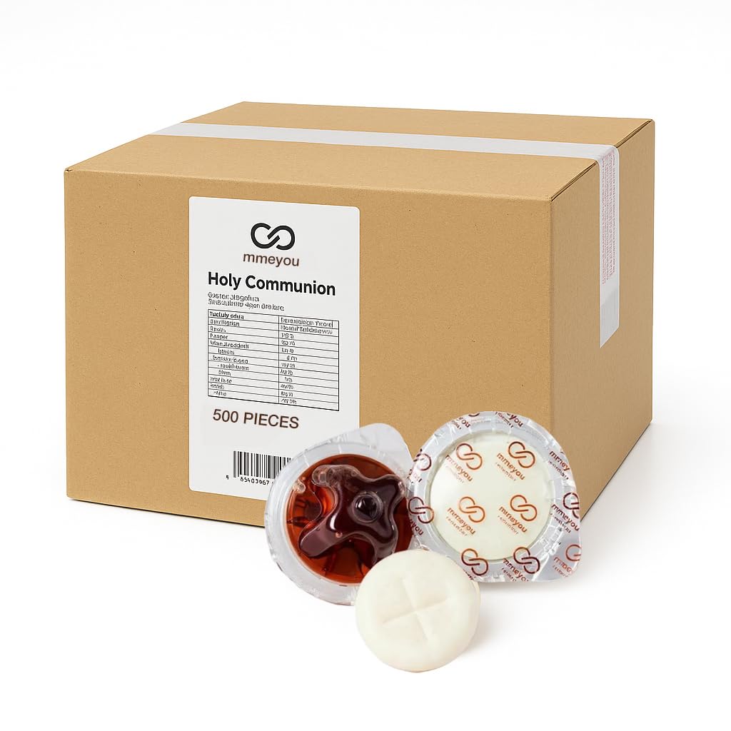 Mmeyou Prefilled Communion Cups with Wafers and Grape Juice - 500 Count