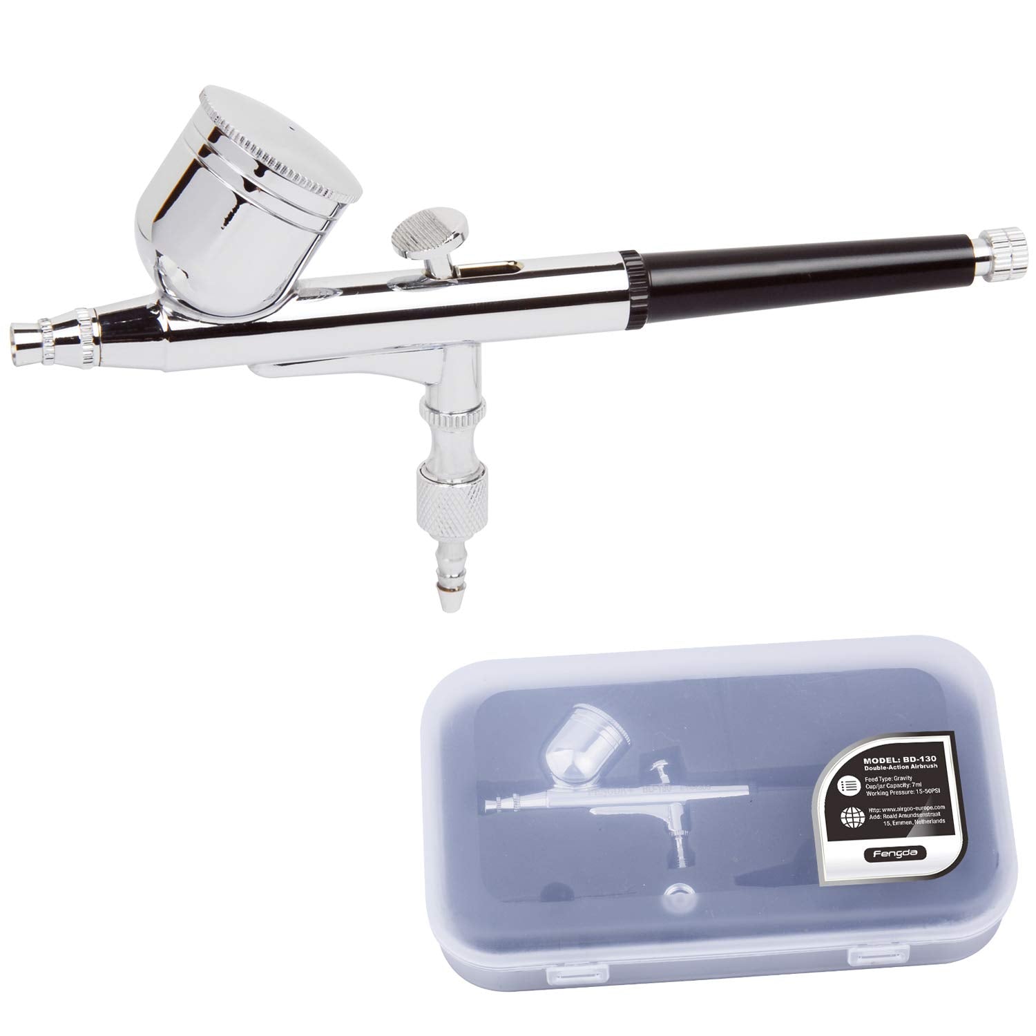 Fengda Professional Airbrush Spray Gun 130 | 0.3mm Gravity Feed Set