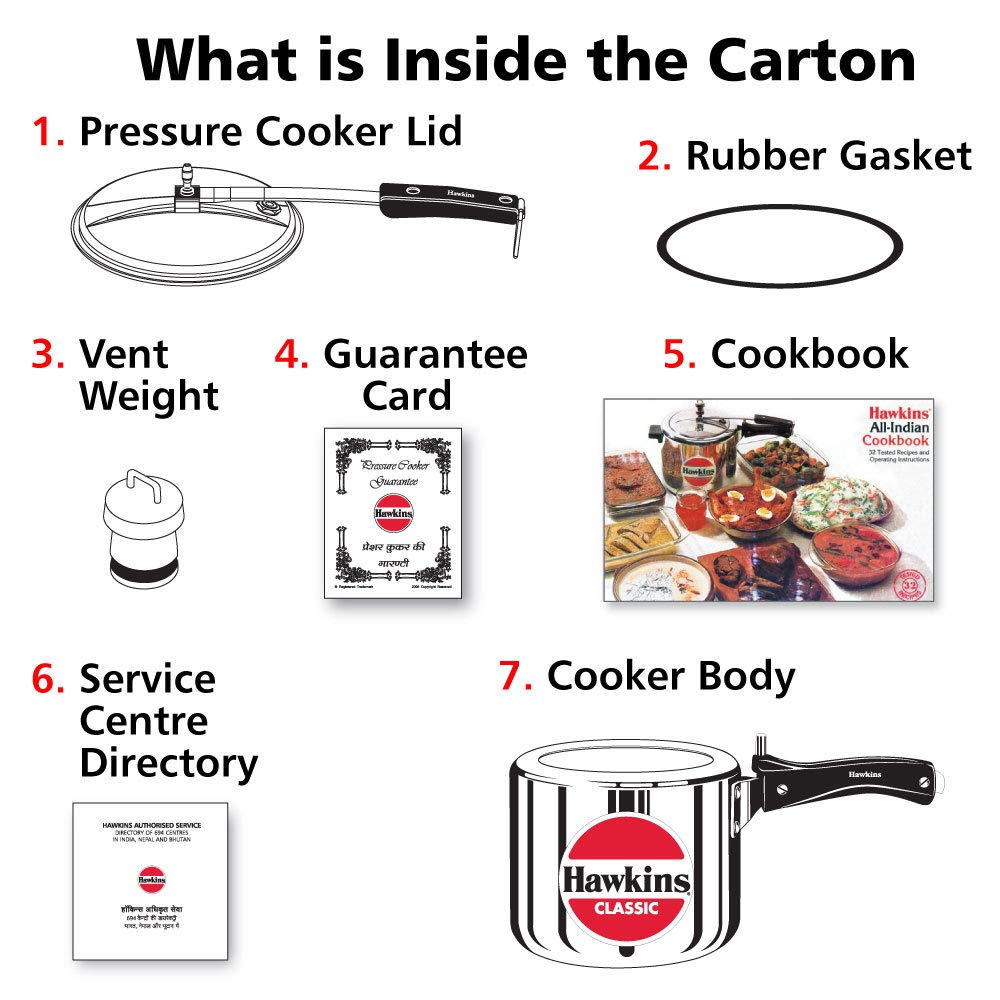 Hawkins Classic 3L Aluminum Pressure Cooker – Tall Mirror Polish Silver