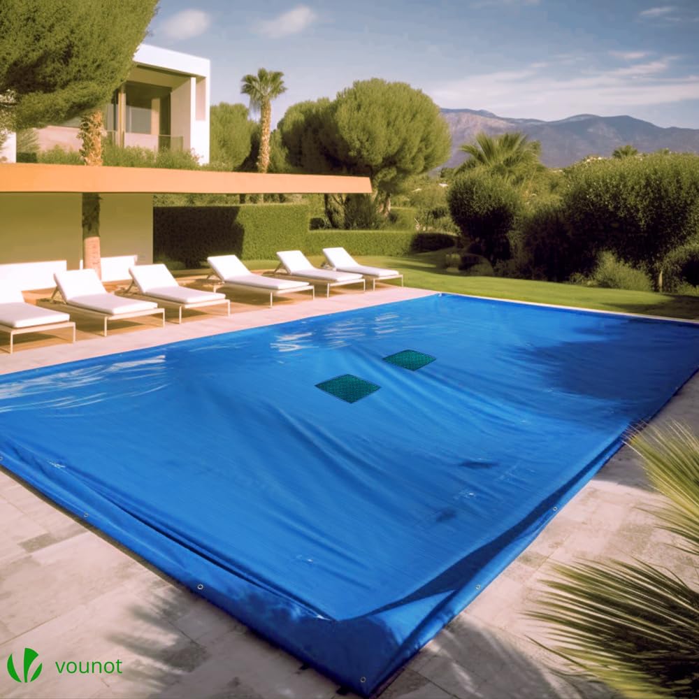 VOUNOT Rectangular Swimming Pool Cover – Heavy Duty 4x8m Waterproof