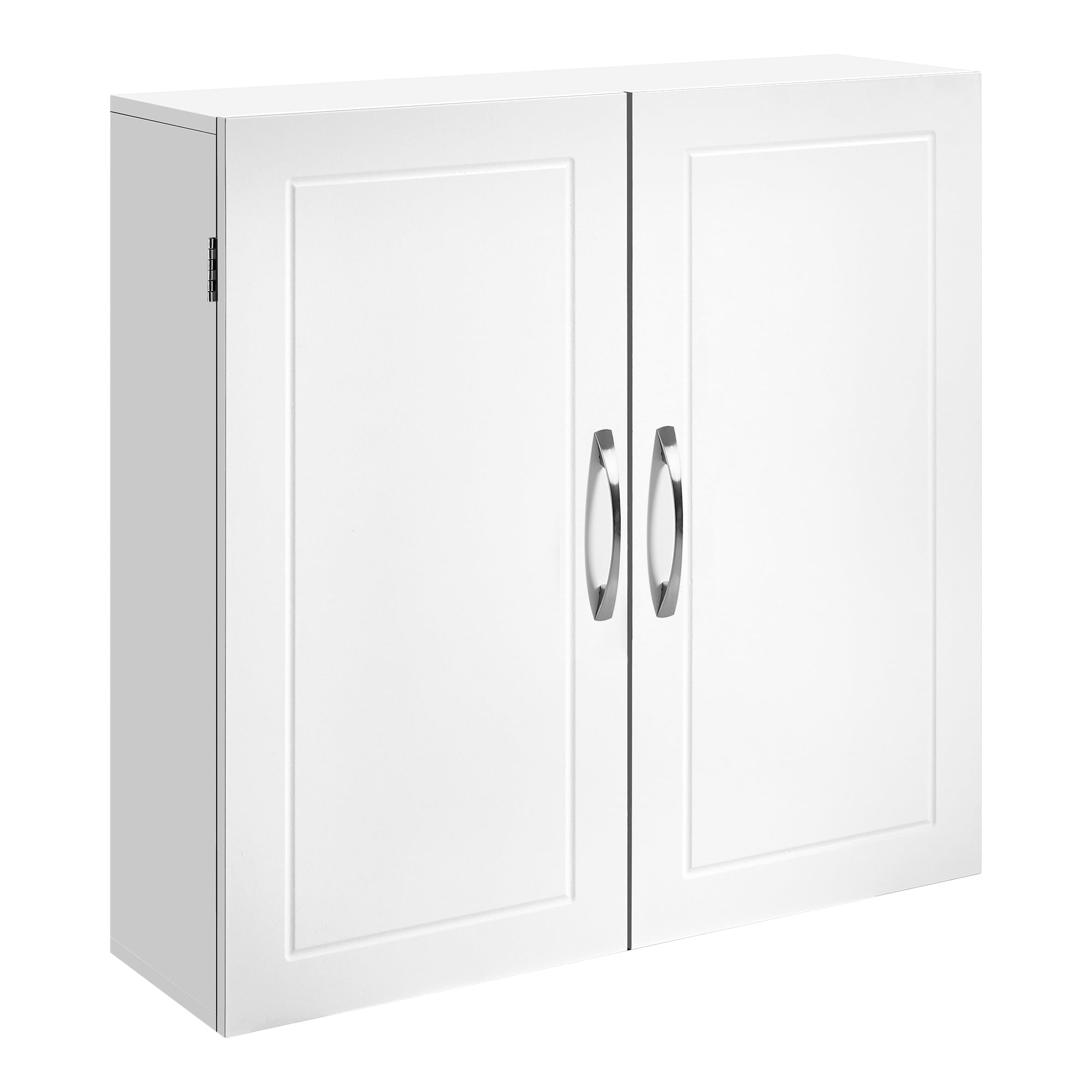 VASAGLE Bathroom Wall Cabinet | Adjustable Shelves | Cloud White MDF