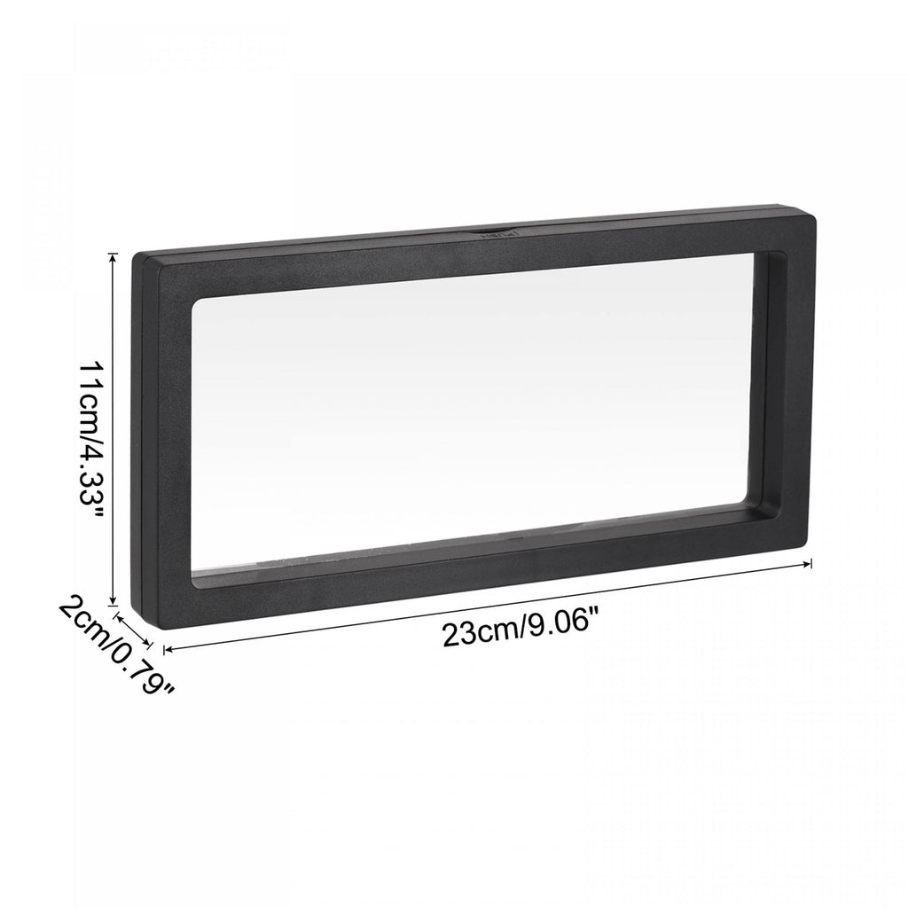 sourcing map Floating Thin Film Display Box with Base 23cm x 11cm x 2cm Black - image 2