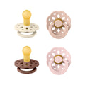 BIBS Boheme Pacifier 4-Pack | Natural Rubber Latex, Size 1, Blush Mix