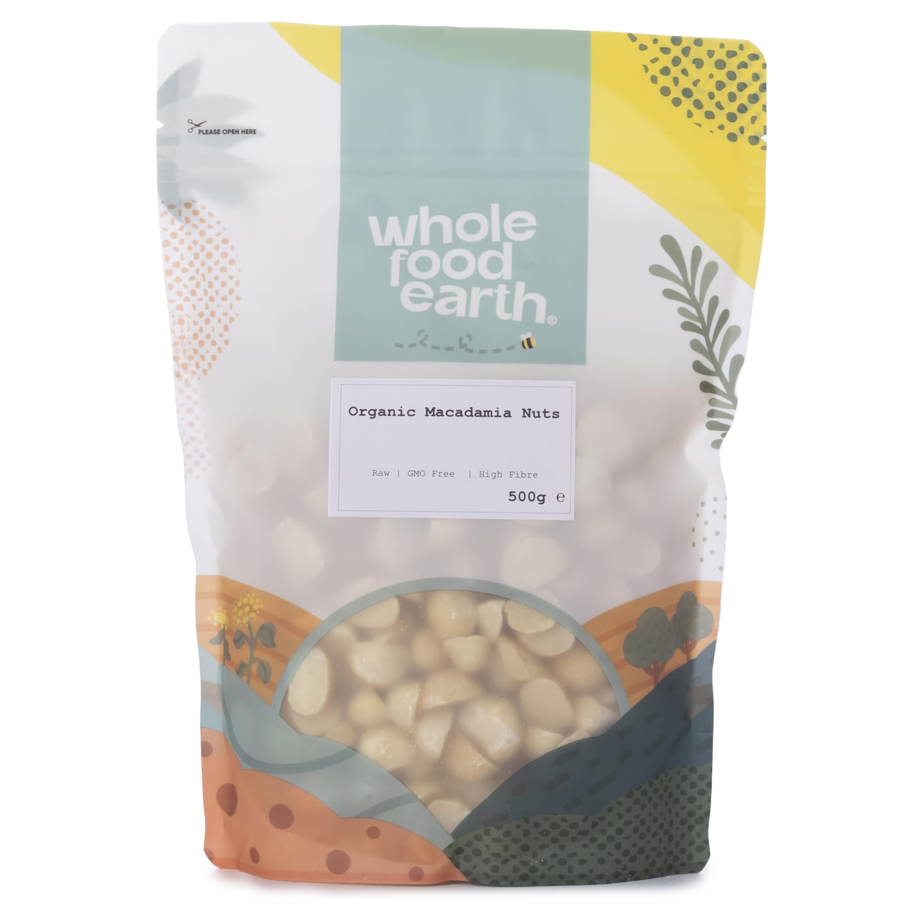 Wholefood Earth Organic Macadamia Nuts – Raw, Vegan & GMO Free - 500g