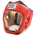 Leone 1947 Contest Leather Boxing Helmet – Red Sparring Headgear