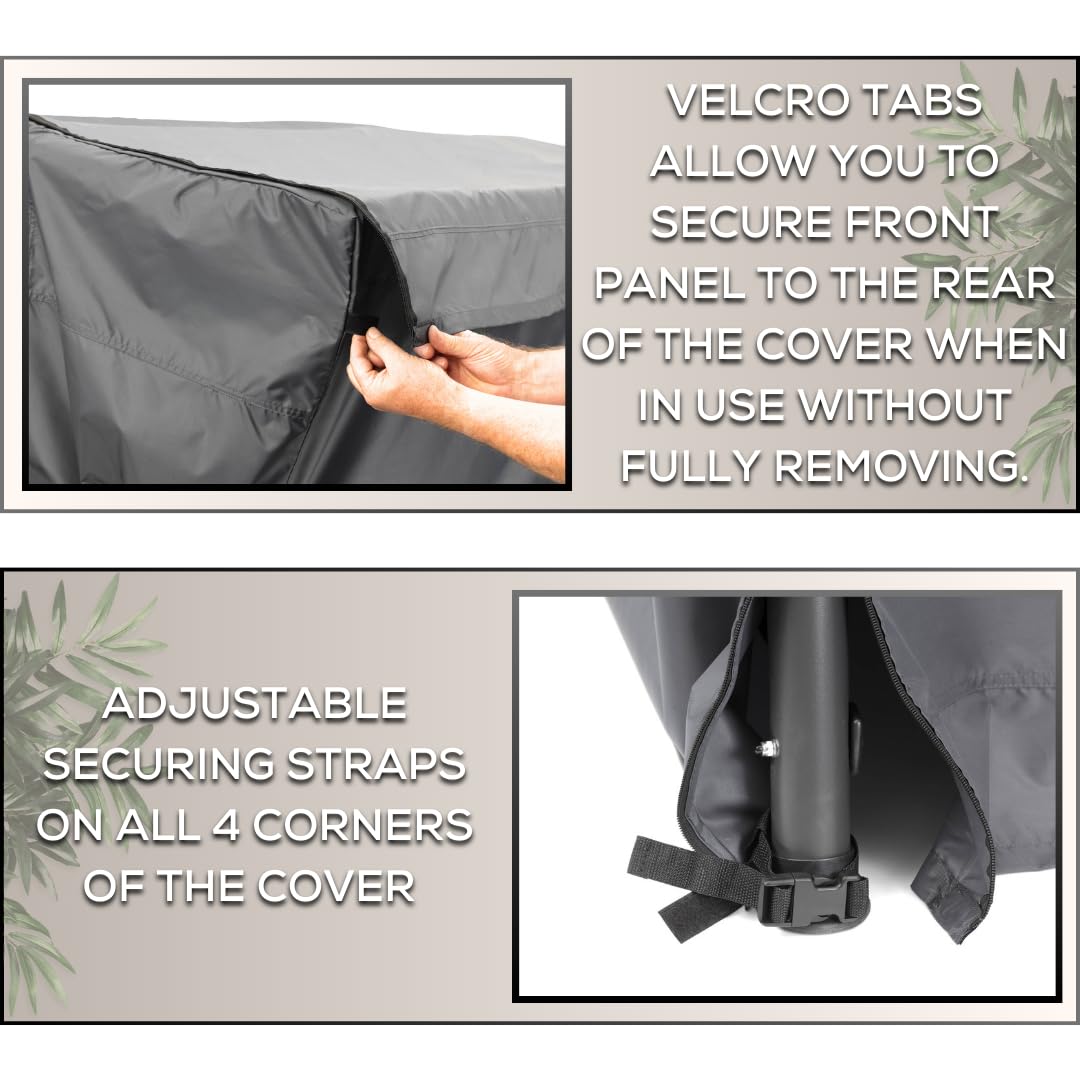 Barlborough 3 Seater Garden Swing Cover – Waterproof & Windproof, Charcoal