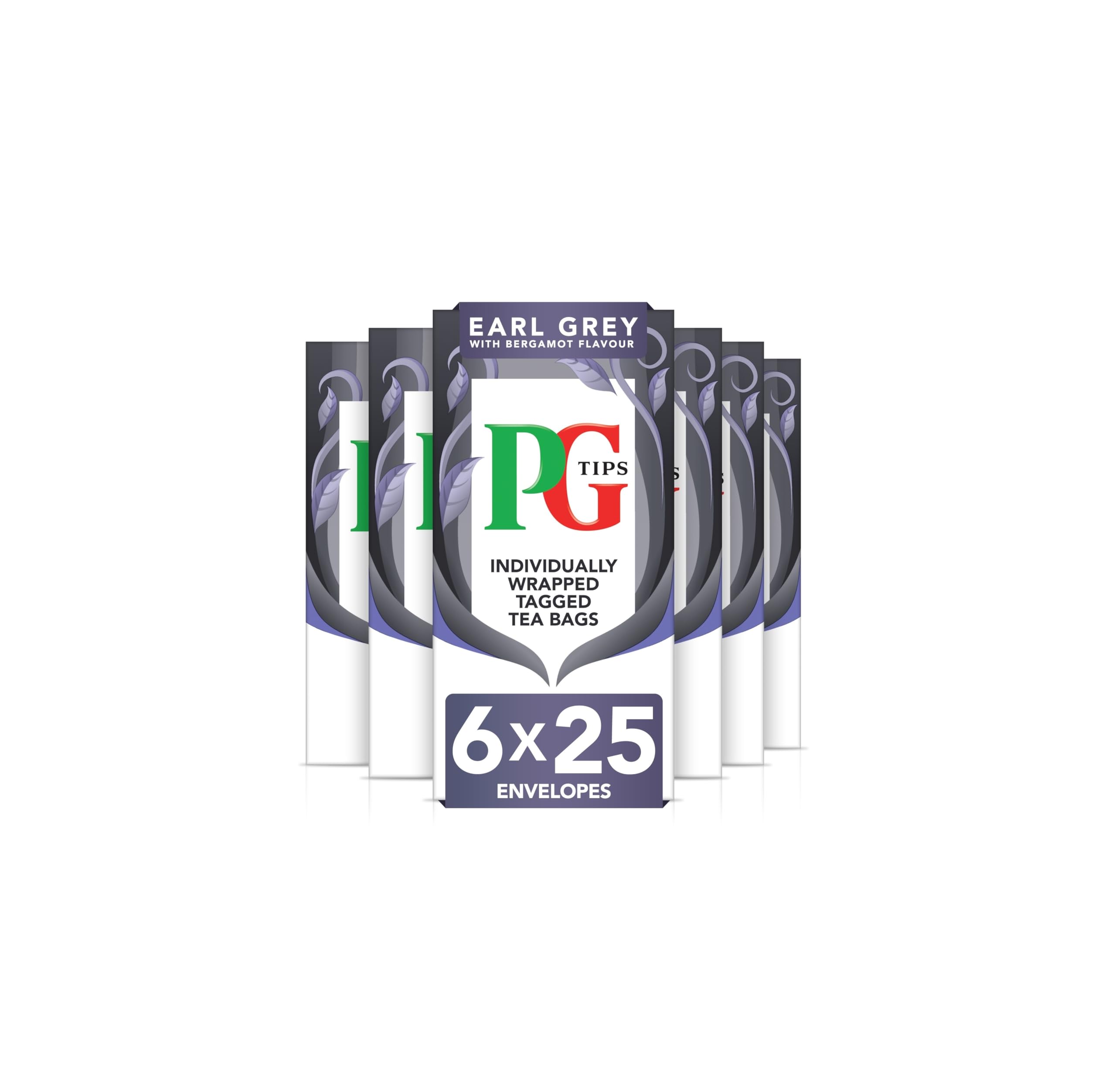 PG Tips Earl Grey Tea Bags – 150 Individually Wrapped Envelopes (Pack of 6)