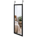 Dripex Full Length Over Door Mirror | 110x45cm Toughened Glass - Black