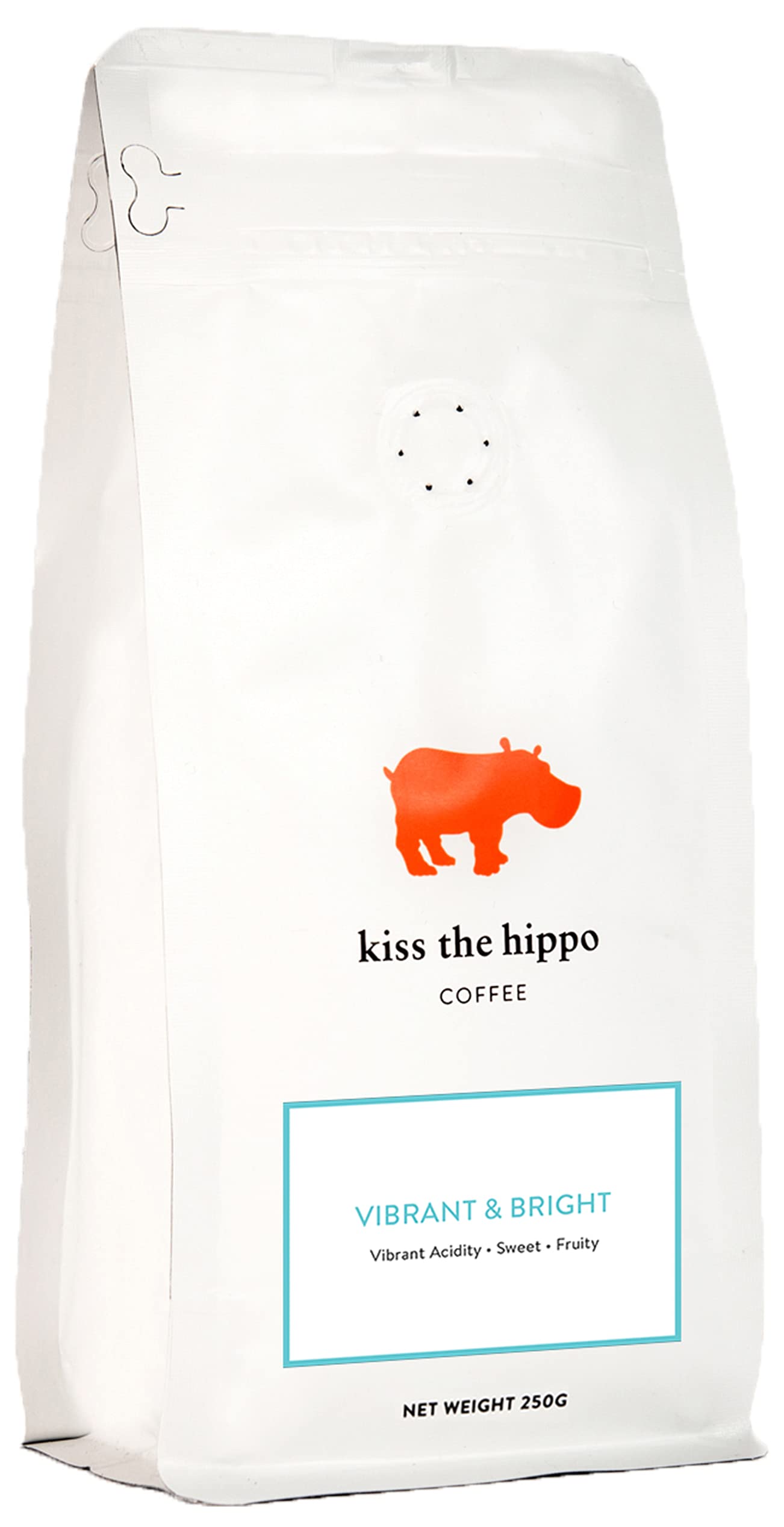 Kiss the Hippo Single Origin Whole Bean Coffee – Vibrant Light Roast 250g