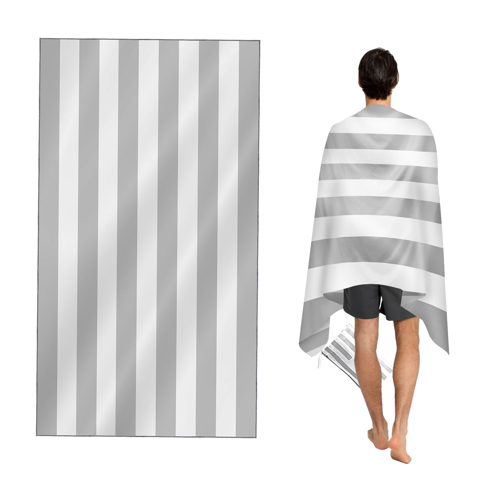CNMTCCO Large Sand Free Beach Towel – Quick Dry Recycled Microfibre
