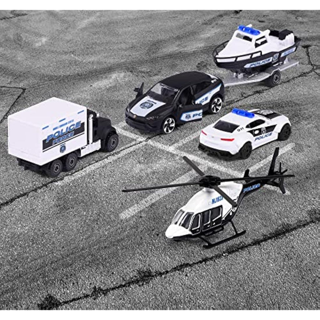 Majorette Porsche Police Force 4-Car Diecast Vehicle Gift Set