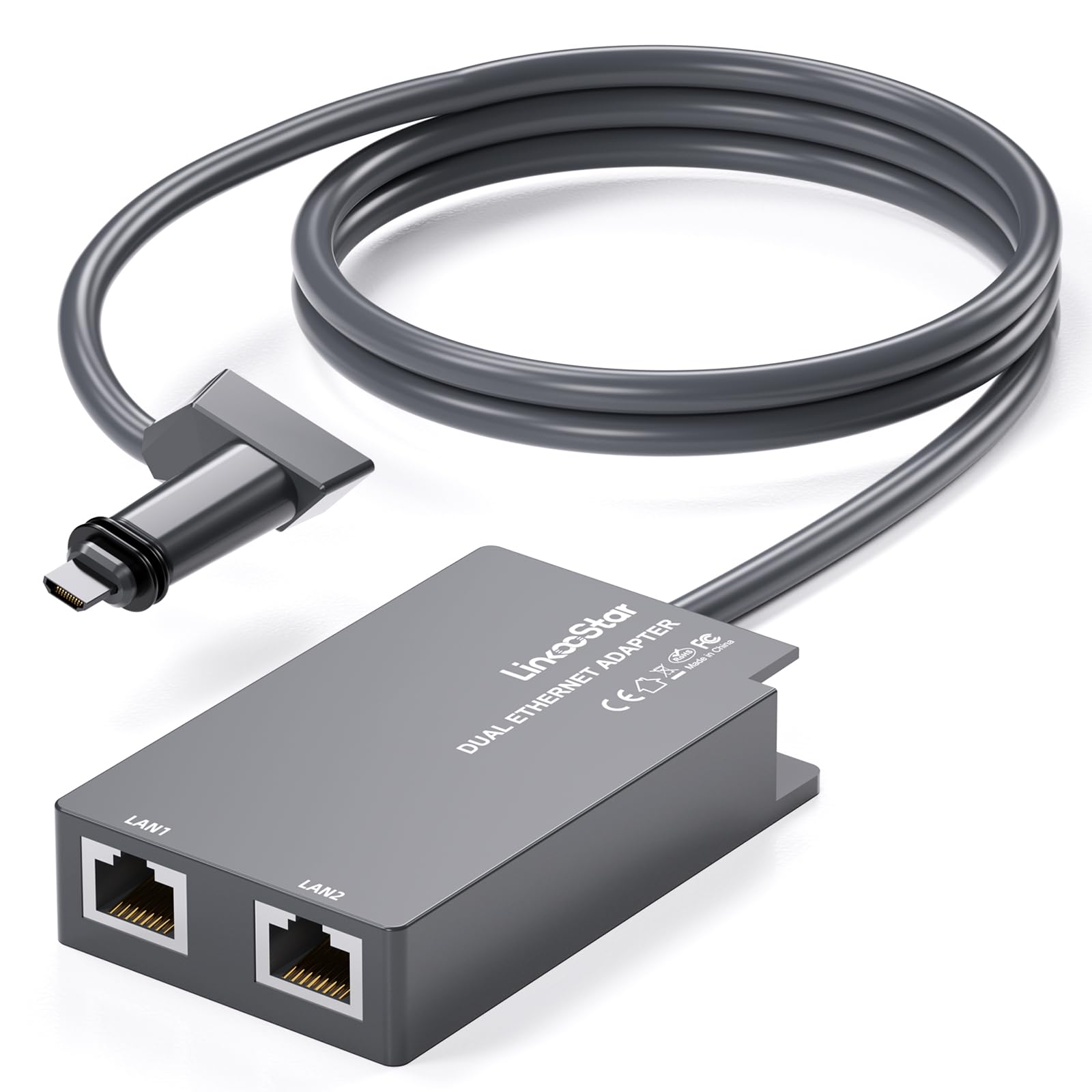 Jolof Store Dual-Port Starlink Ethernet Adapter Gen 2 – 1Gbps Wired Network
