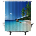 Ulticool Beach Palm Tree Shower Curtain | Waterproof Polyester | 180x200cm