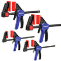 WORKPRO 4-Piece Woodworking Clamps Set | One-Handed Quick-Change F Clamps