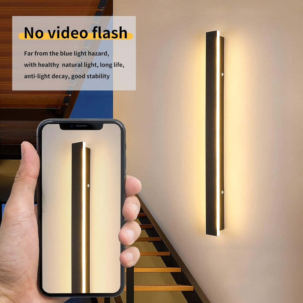 Mikeru 80cm LED Outdoor Wall Light – IP65 Rainproof 3-Color Modern Sconce