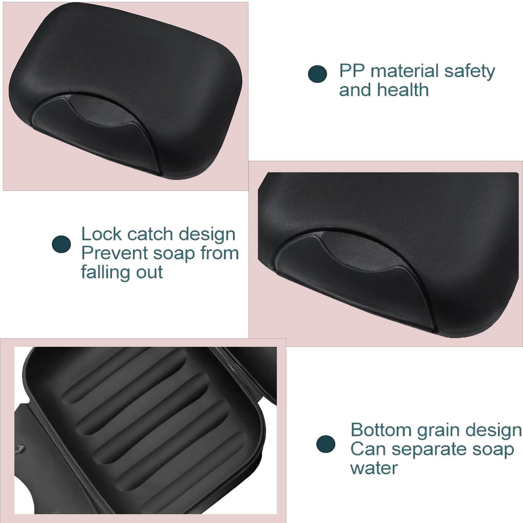 2Pcs Travel Soap Case Soap Bar Travel Dish with Lid Waterproof Leakproof Box Container Holder Closable Holder Portable Dish for Shower - image 3