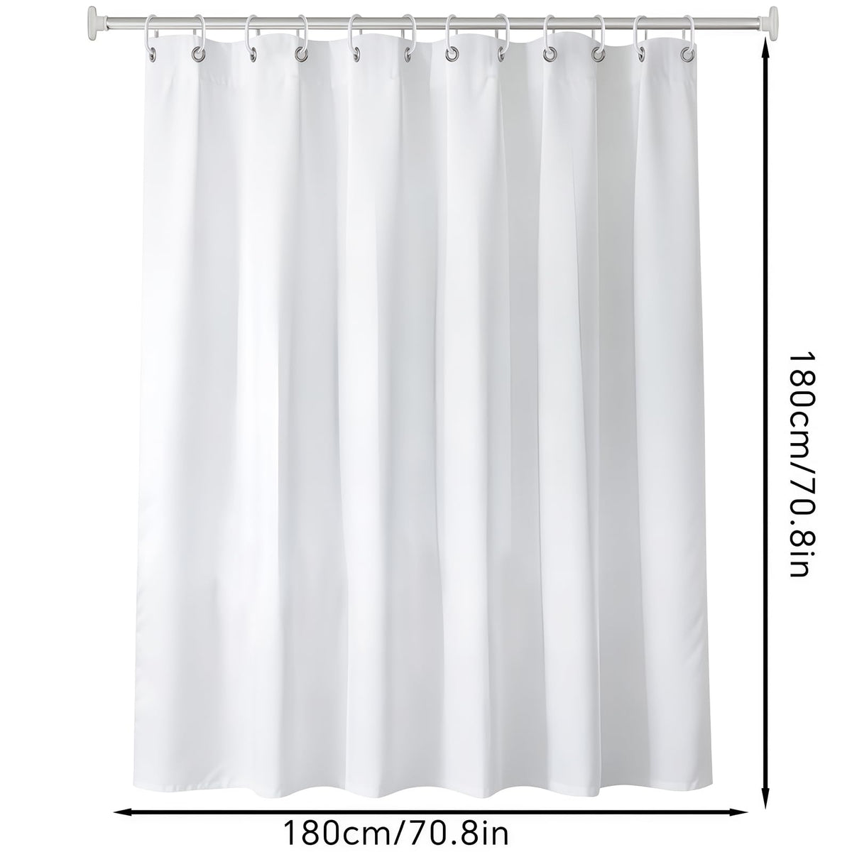FAIRYGATE White Shower Curtain, 180 x 180 cm - image 2