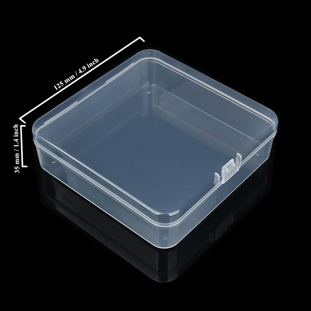 LJY 24 Pack Plastic Storage Boxes with Lids 12.5 x 12.5 x 3.5 cm, Clear - image 2