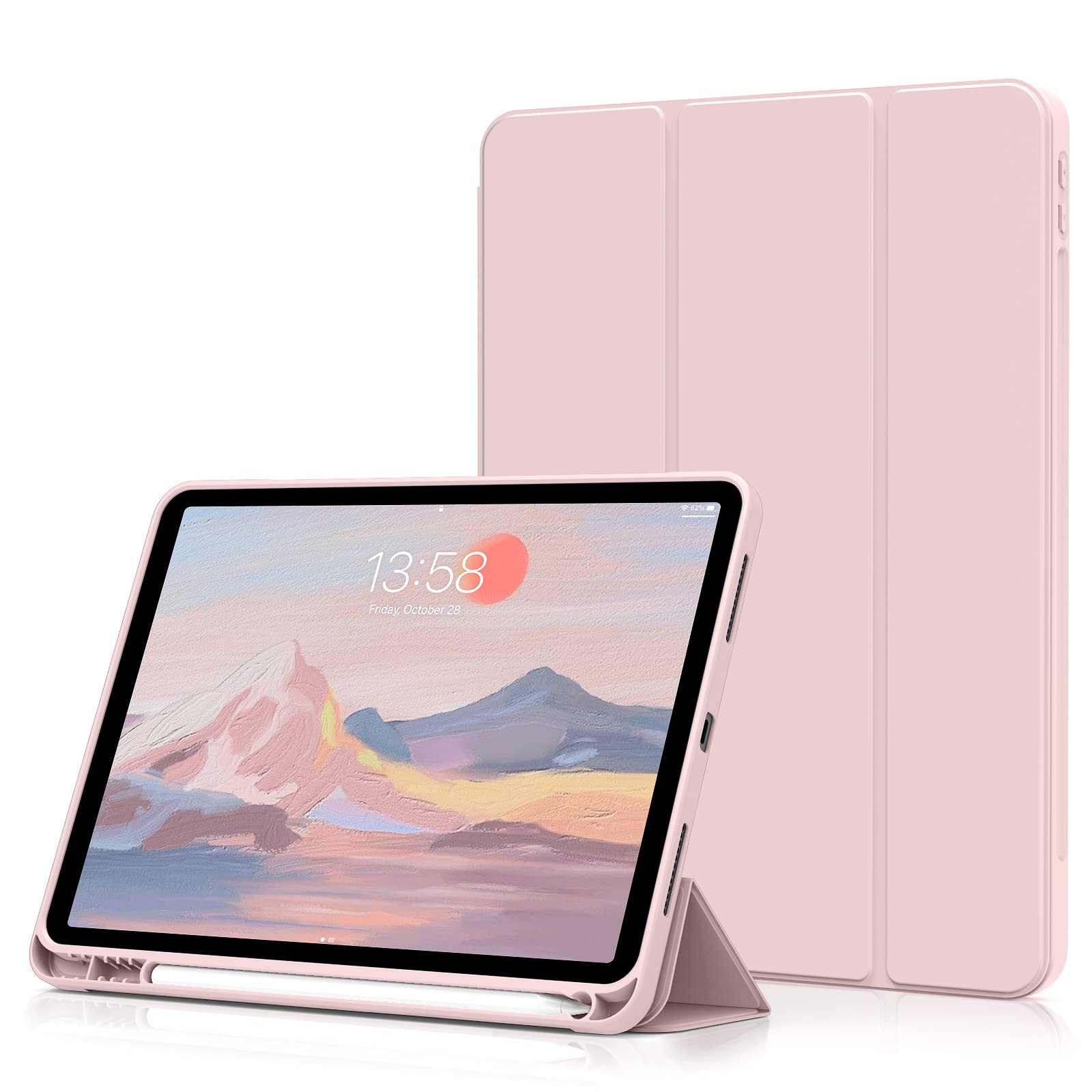 aoub iPad Air 11 Inch M3/M2 Case with Pencil Holder - Pink