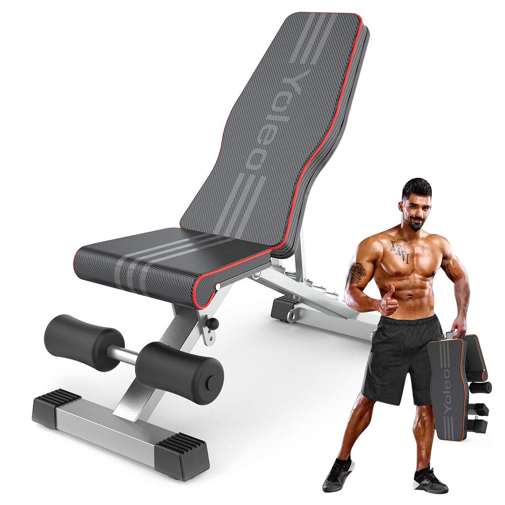 YOLEO Adjustable Weight Bench – 660LB Foldable Incline Decline Gym Bench