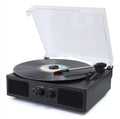 Hernido 3-Speed Belt-Driven Vinyl Record Player with Bluetooth – Black