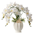 Real Touch Artificial White Orchid in Ceramic Vase - 15.5"