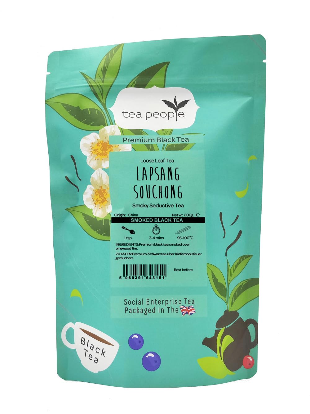 Tea People Lapsang Souchong Smoked Black Tea - 200g Loose Leaf Refill