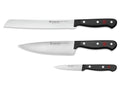 Wüsthof Gourmet 3-Piece Kitchen Knife Set | Black and Silver Cutlery