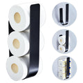 YYBO Toilet Roll Storage – Wall Mounted Adhesive Metal Holder, Matte Black