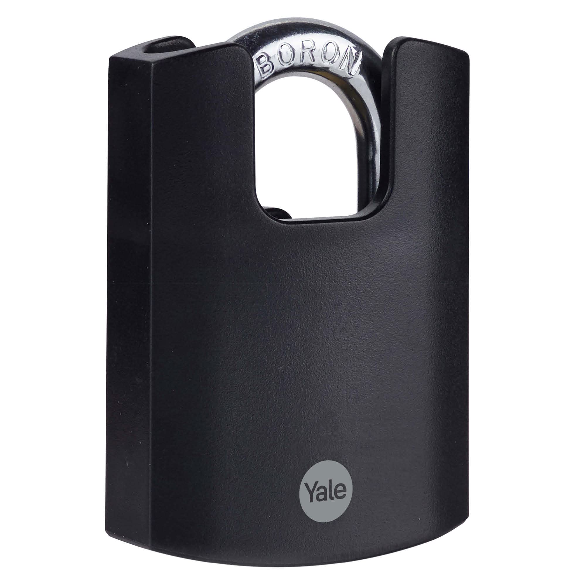 Yale High Security 50mm Brass Padlock – Closed Boron Shackle, 3 Keys