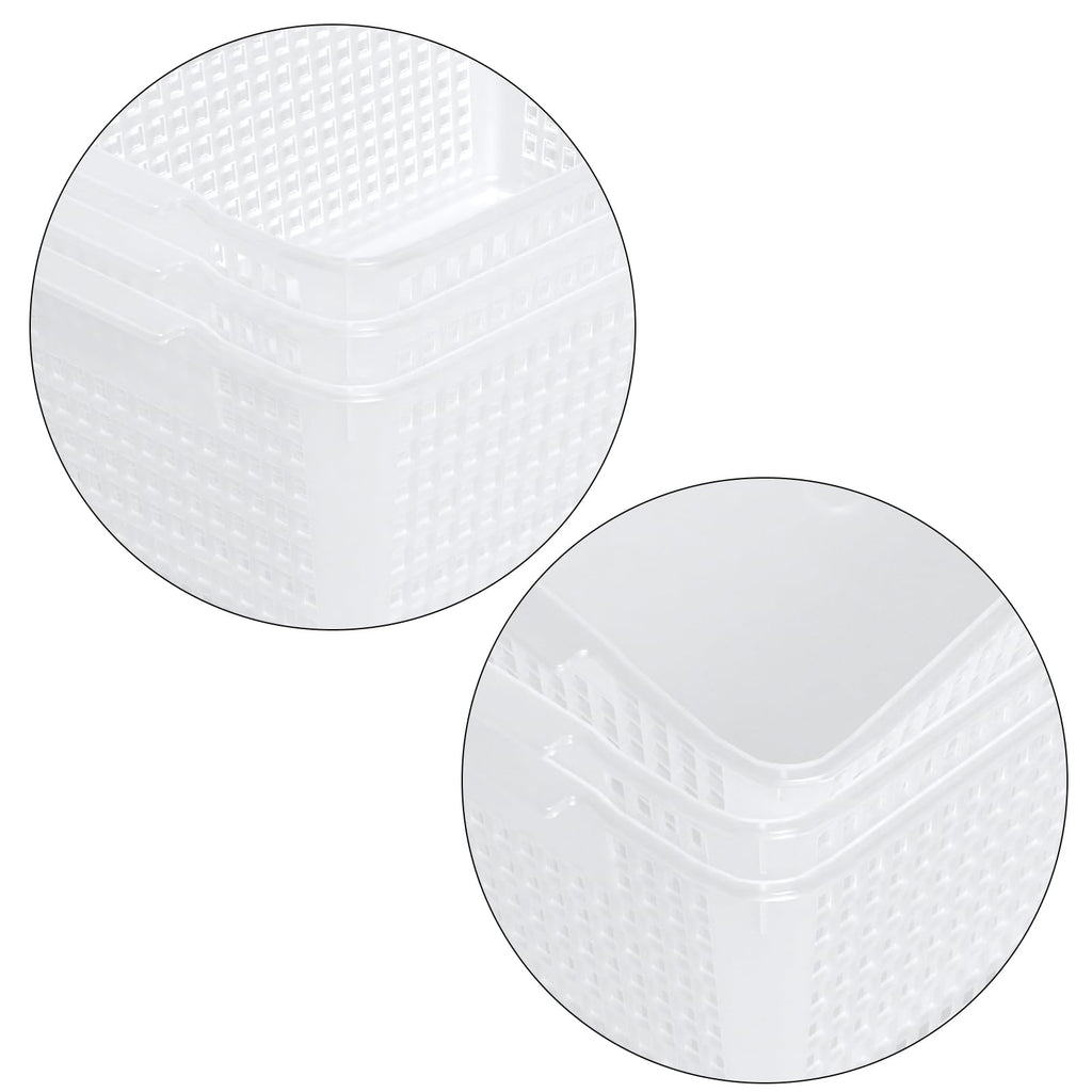 Qskely 3-Pack Large Plastic Storage Basket, Clear Kitchen Cupboard Baskets - image 3