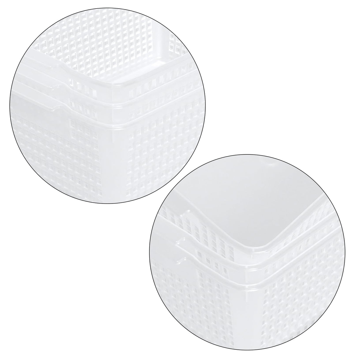 Qskely 3-Pack Large Plastic Storage Basket, Clear Kitchen Cupboard Baskets - image 3