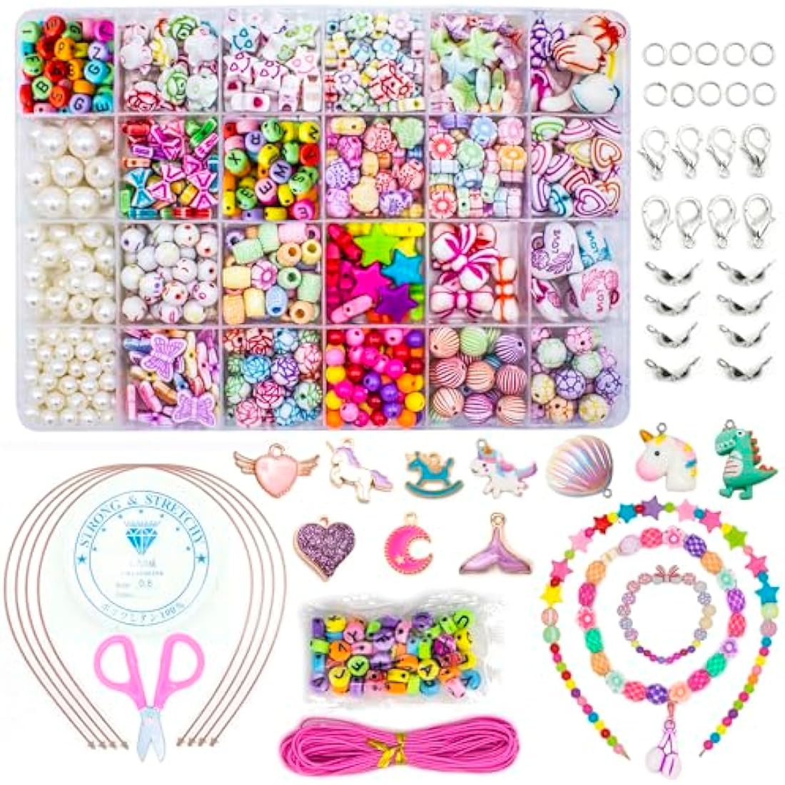 DIY Jewelry Making Kit - 24 Color Kids Friendship Bracelet Set