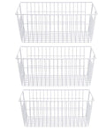 SANNO Freezer Wire Organizer Storage Basket Large Organizer Bins for Organizing Fridge Storage, Freezer, Office, Bathroom