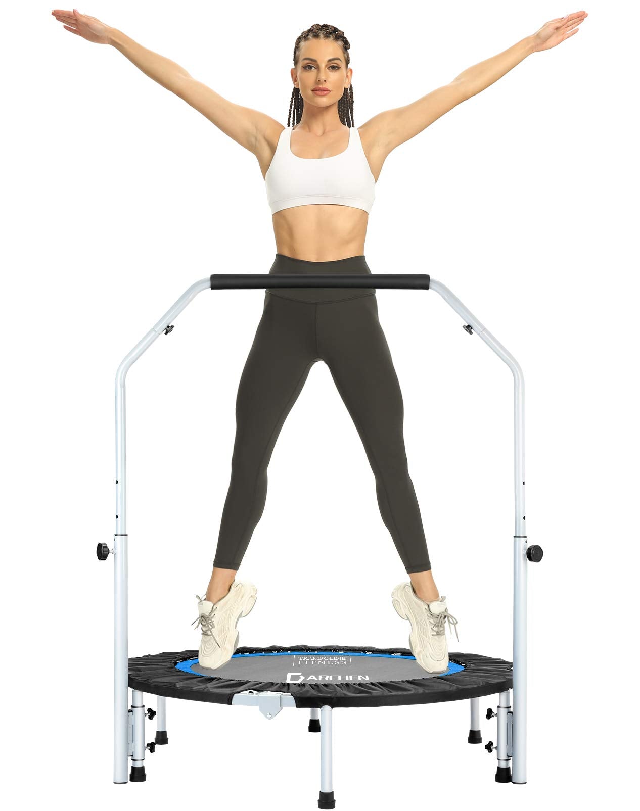 DARCHEN Mini Trampoline Rebounder - 200KG Foldable Indoor Fitness Trainer