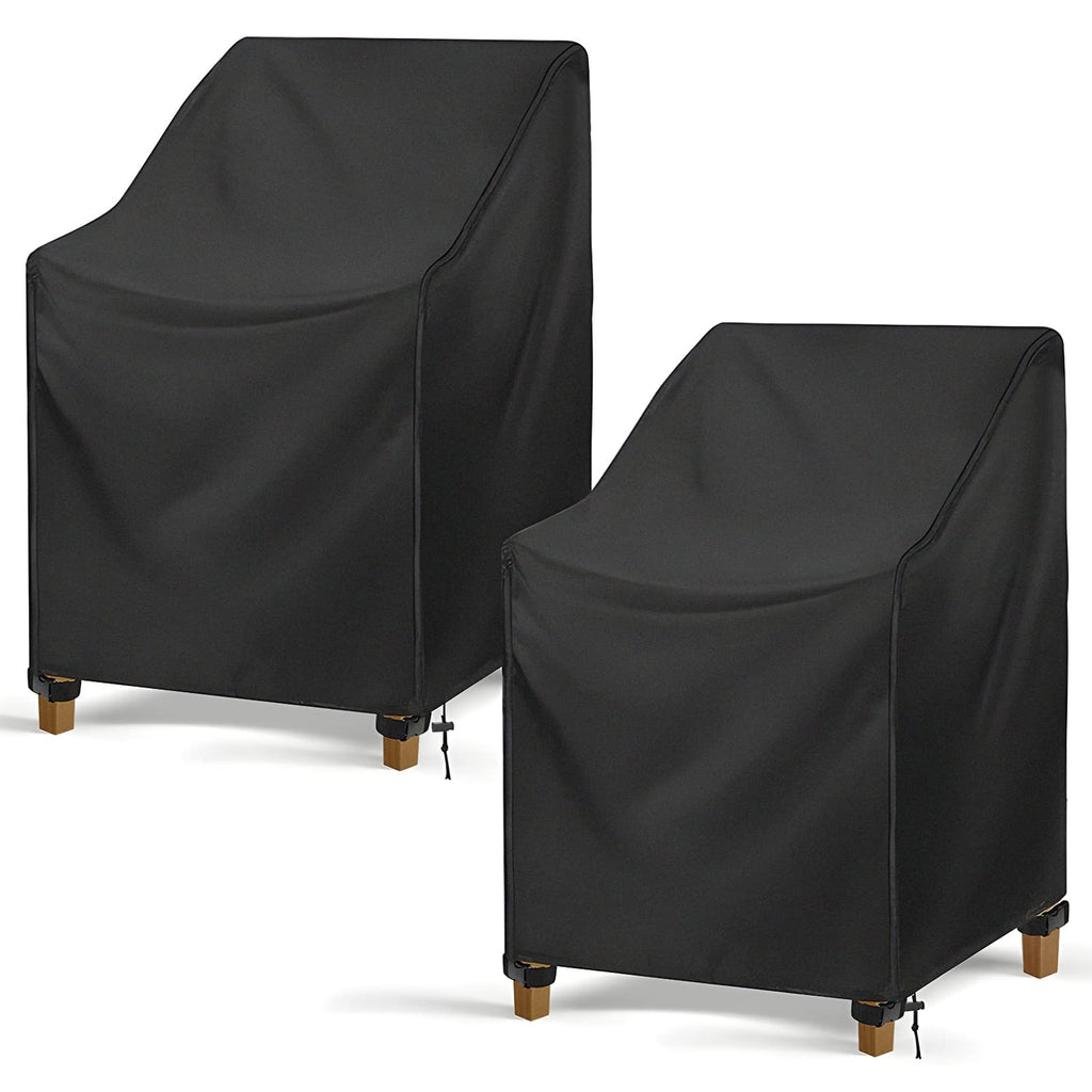 Widesmile Waterproof Patio Stacking Chair Cover - 420D Oxford - 2 Pack