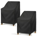 Widesmile Waterproof Patio Stacking Chair Cover - 420D Oxford - 2 Pack