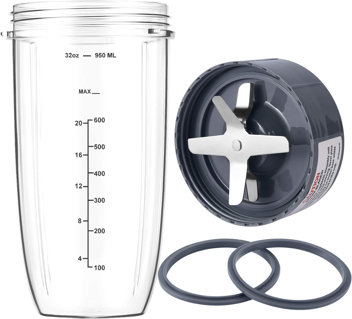 32oz Blender Cup and Extractor Blade for NutriBullet 600W/900W