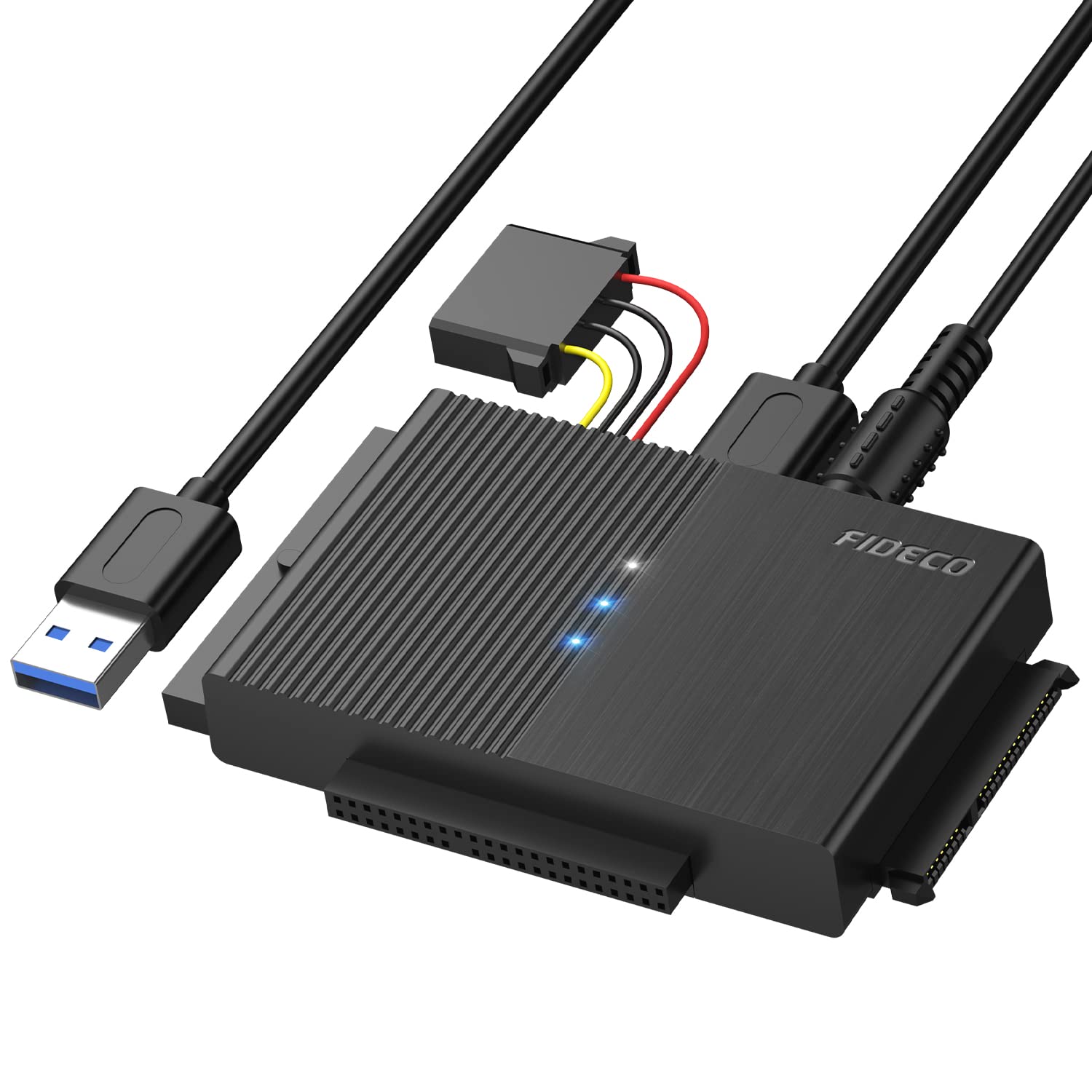 FIDECO USB 3.0 to IDE and SATA Adapter for 2.5/3.5 HDD SSD