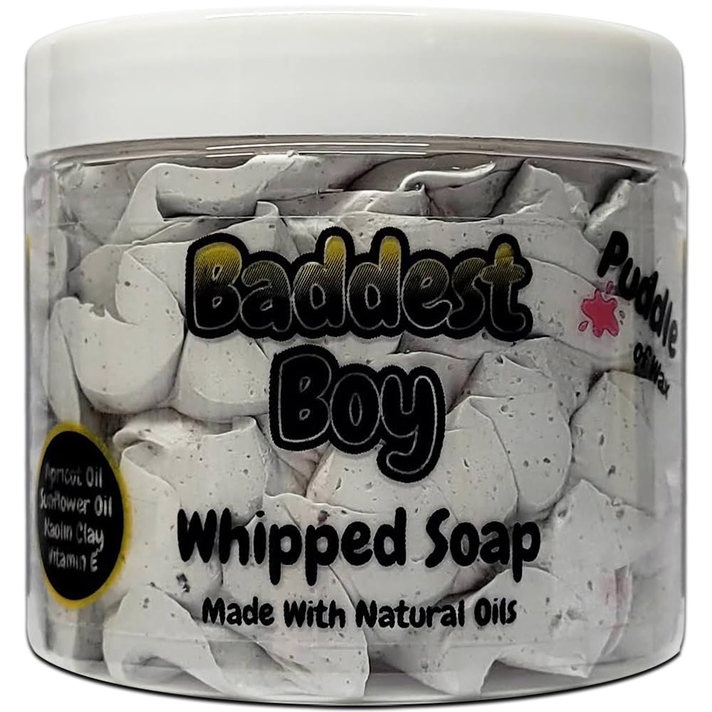 Puddle of Wax Baddest Boy Whipped Soap | Aftershave Scent Body Wash 150g