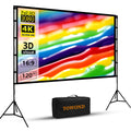 TOWOND 120 inch Projector Screen with Stand – 4K HD Portable Movie Screen