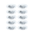 Paulmann 93400 LED Recessed Spotlight – White Round Swivelling 10-Pack