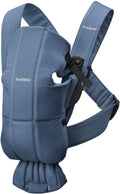 BabyBjörn Baby Carrier Mini – Woven Newborn Front Carrier, Vintage Indigo