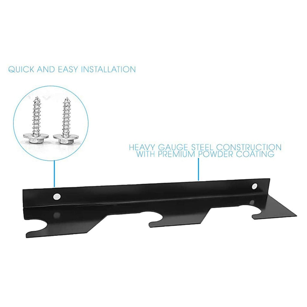 Aoneky Wall Mount Olympic Barbell Rack – 3-Bar Steel Storage Holder