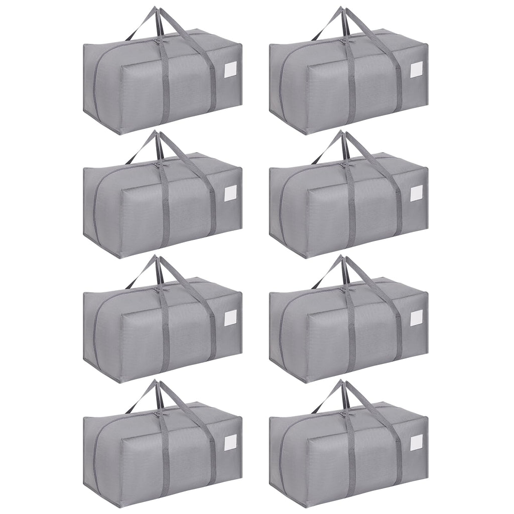 Dntorx 8 Pack 90L Moving Bags, Waterproof Storage Totes, Grey - image 1