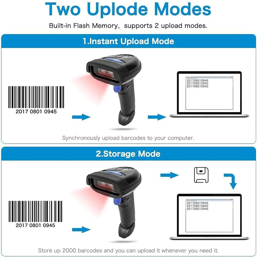 NETUM NT-1228BC Bluetooth CCD Barcode Scanner | Wireless 1D Imager