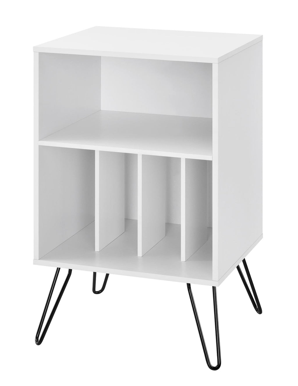 Ameriwood Harmony Turntable Stand, Wood Look White, 86.61 cm H x 52.58 cm W x 45.72 cm D - image 3