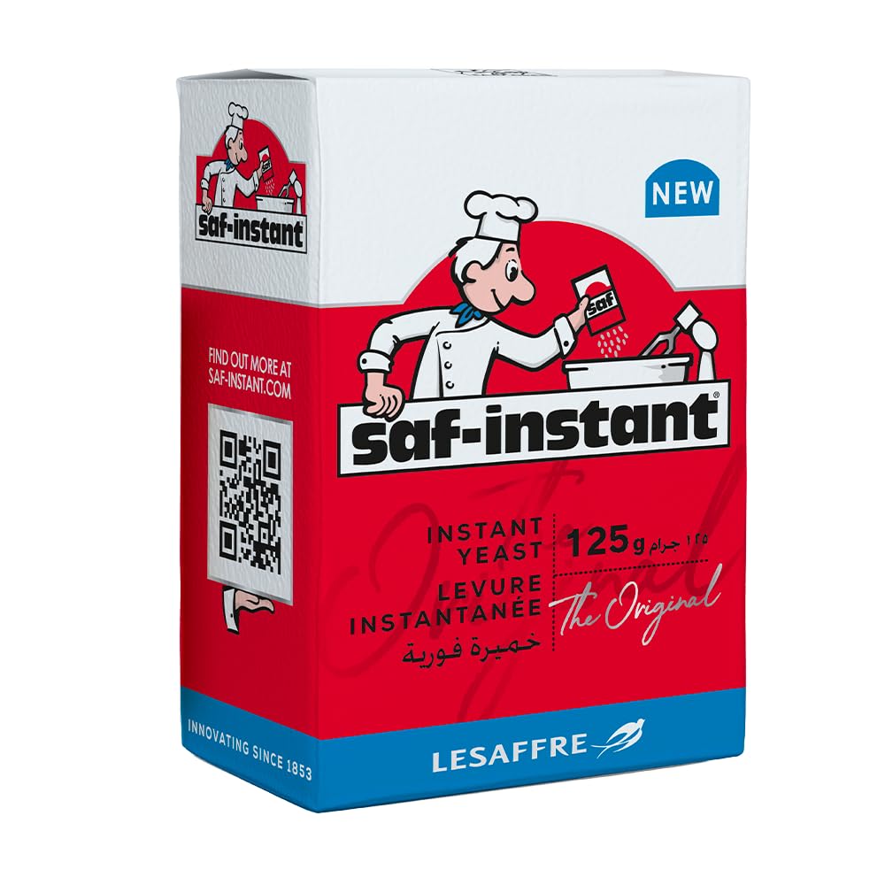 Saf-Instant Dry Yeast Red Label for Low Sugar Bread - 125g Pack