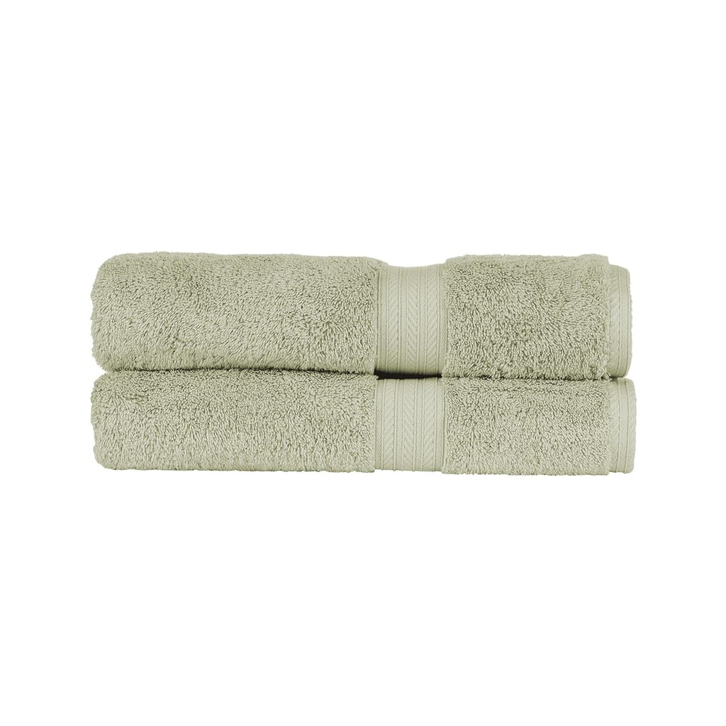Christy Renaissance 2 Bath Towels Set | Thyme Green | 100% Egyptian Cotton Pile | Luxuriously Soft and Super Absorbent | 675 GSM - image 1
